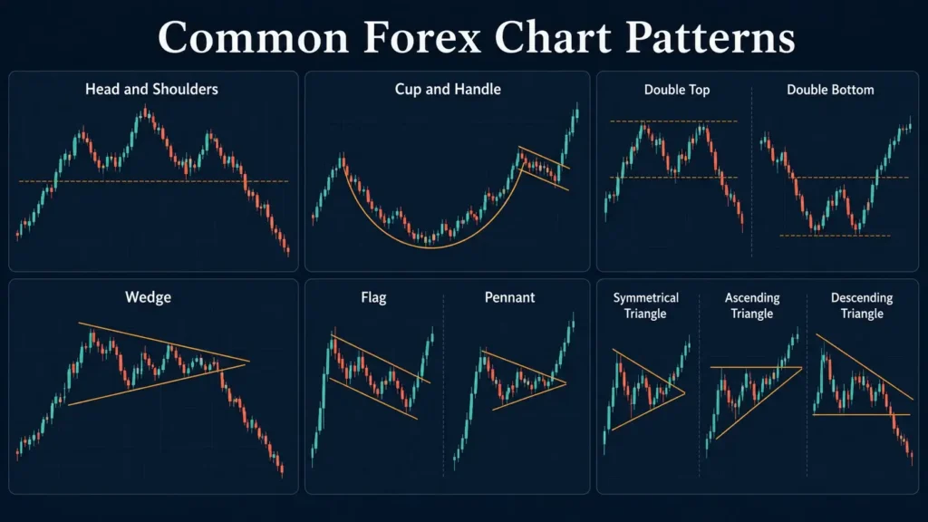 Examples of common forex chart patterns Vantage Markets 